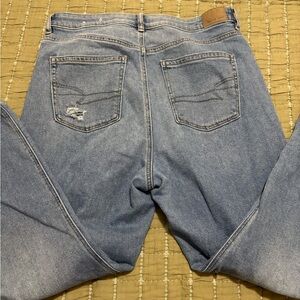 American Eagle Outfitters Blue Straight Leg Mom Jeans